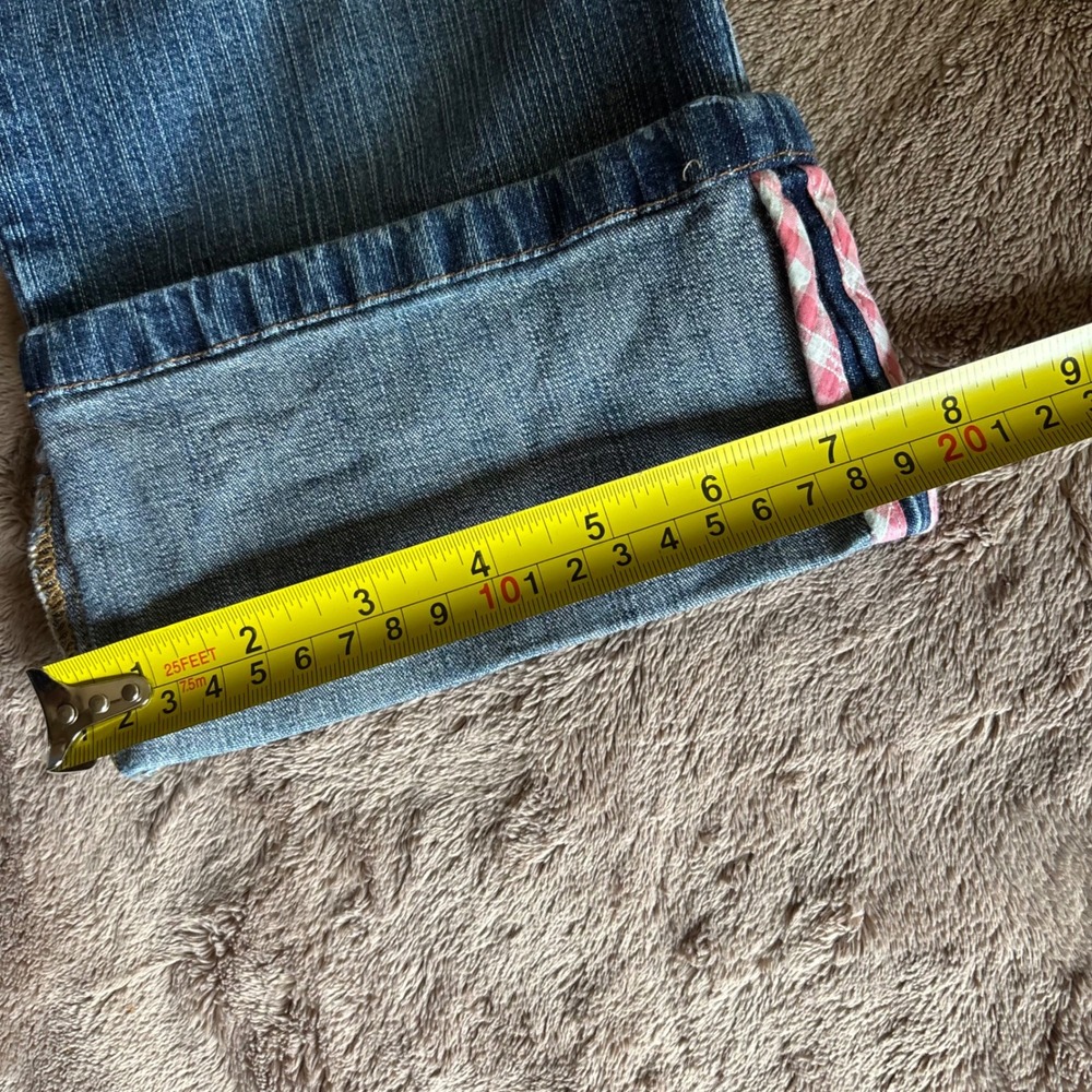 Tommy Jeans Y2K Cropped Capri Jeans Size 7 Cuffed Denim Low/Mid Rise - Picture 10 of 10